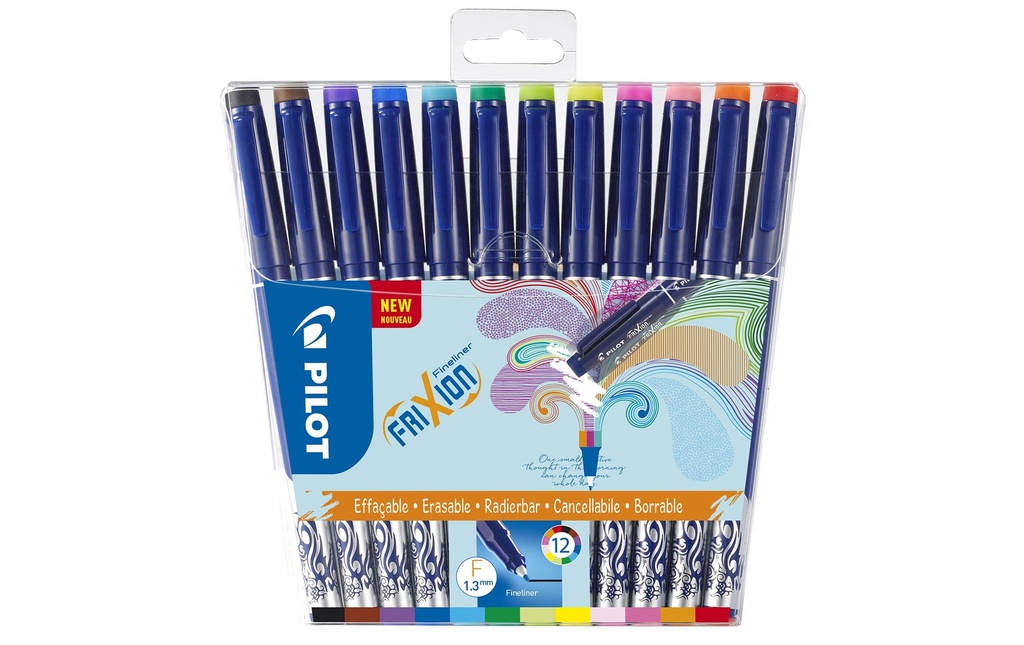 Pilot Fineliner FriXion 1,3 mm, 12 pièces