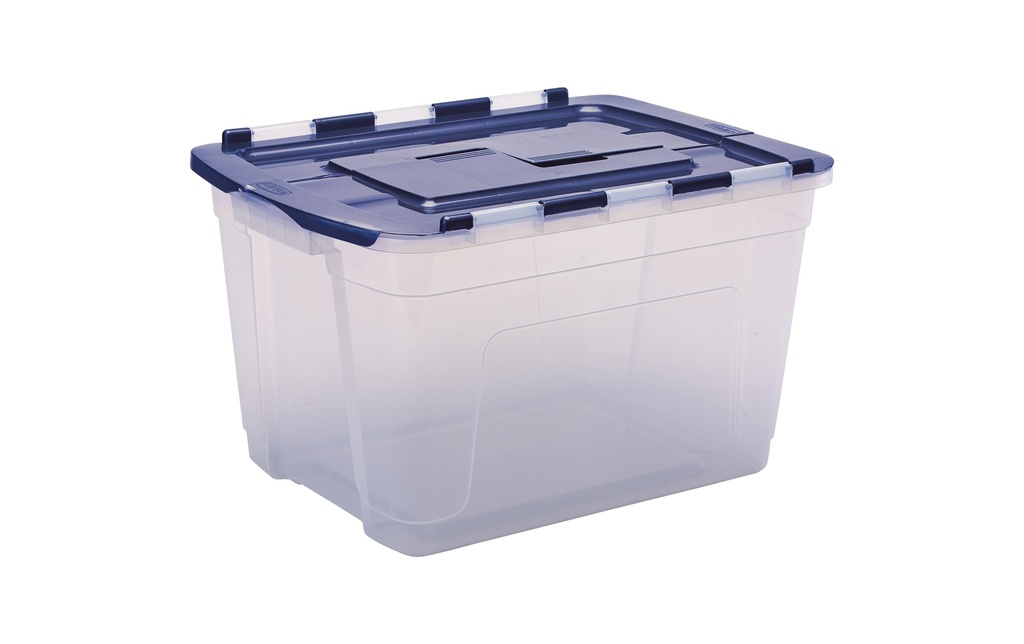 Fellowes Boîte de rangement Bankers Box ProStore 55 l Bleu/Transparent