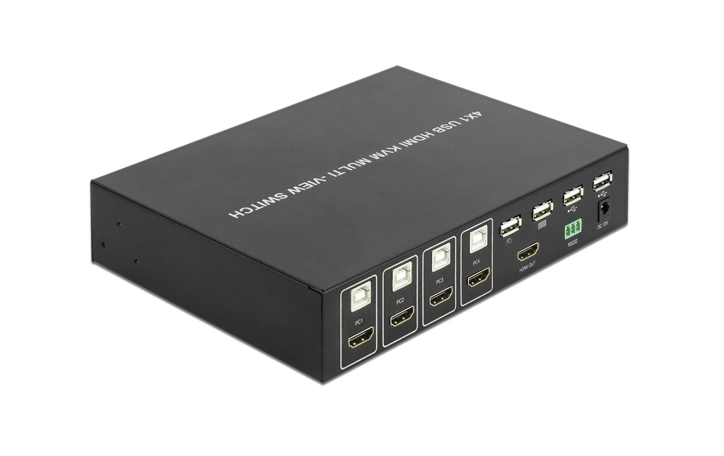 Delock Commutateur KVM 4 in 1 Multiview Switch 4 Port