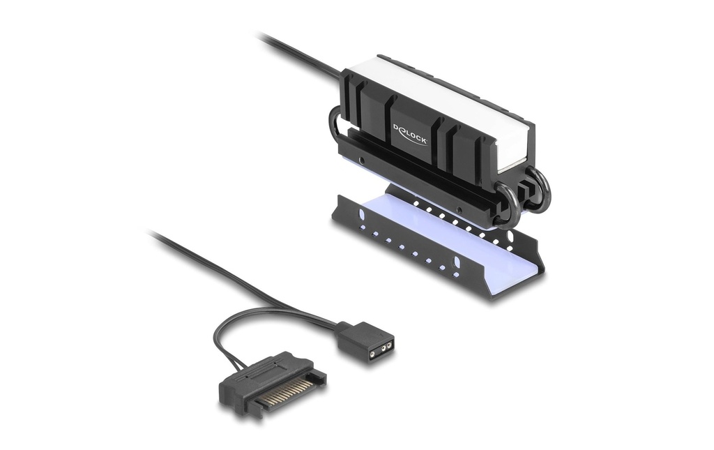 Delock Dissipateur thermique M.2 pour SSD 2280 avec éclairage LED RGB