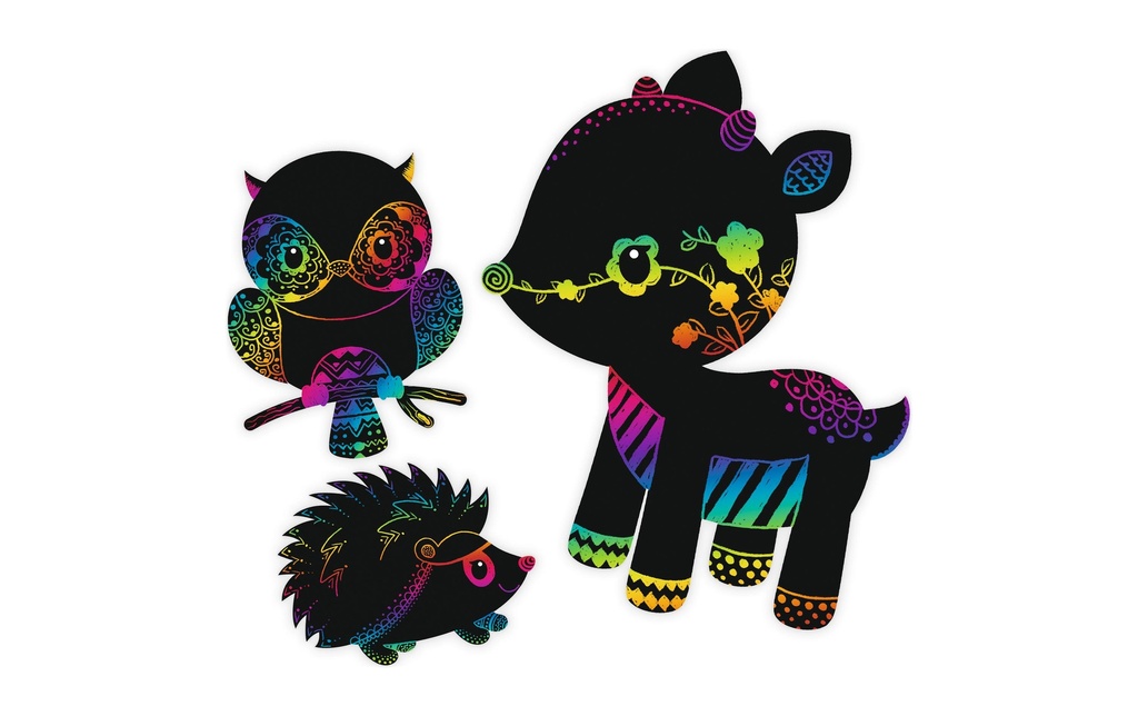 URSUS Kits de bricolage Grattez les animaux 6 pièces