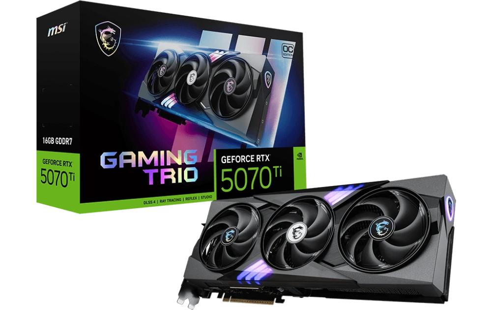 MSI Carte graphique GeForce RTX 5070 Ti 16G GAMING TRIO OC
