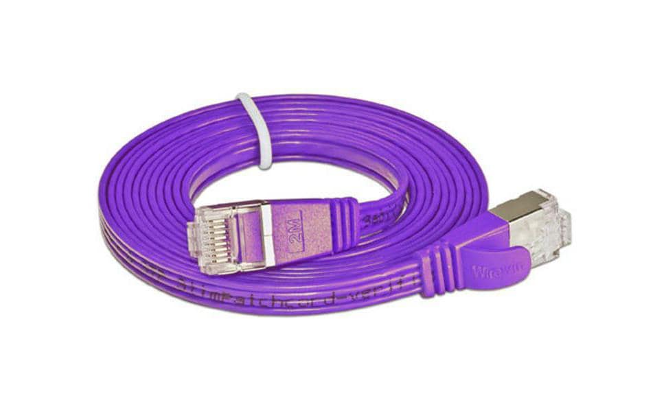 SLIM Câble patch slim RJ-45 - RJ-45, Cat 6, STP, 25 m, Violet