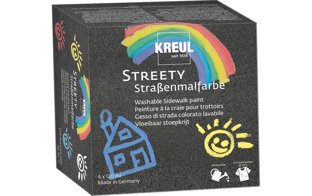 Kreul Craie de rue liquide Streety 4 couleurs de 120 ml