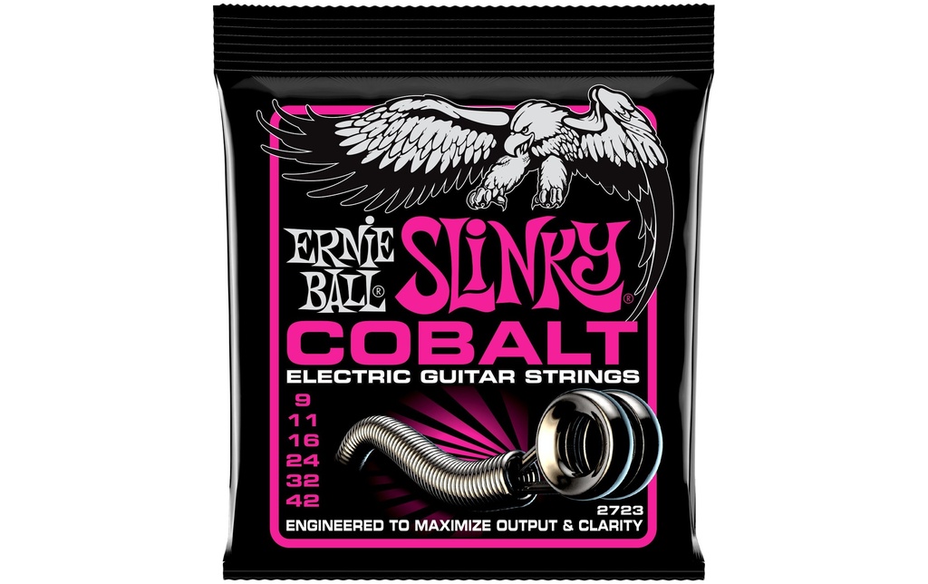Ernie Ball Cordes de guitare 2723 Slinky Cobalt – Super 09-42