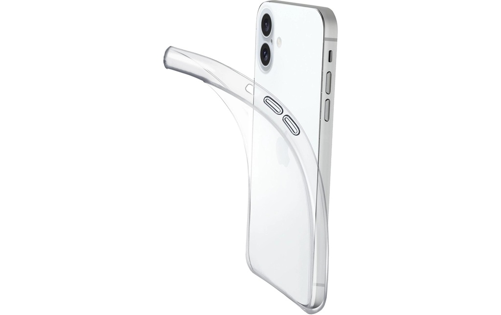 Cellular Line Coque arrière Rubber Case iPhone 16 Plus Clear