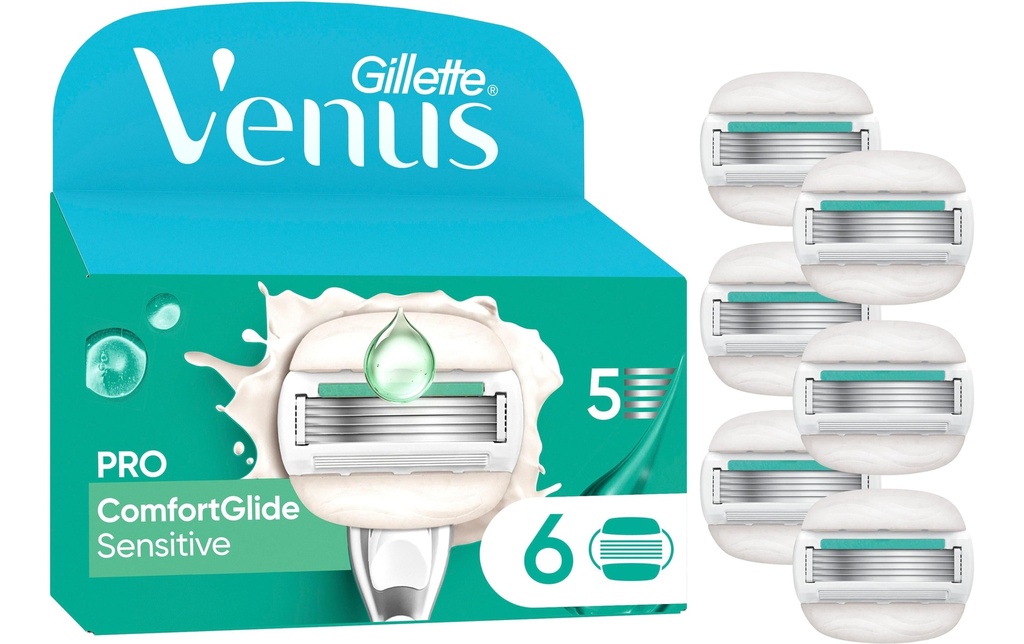 Gillette Venus Lames de rasoir Pro ComfortGlide Sensitive 6 pièces