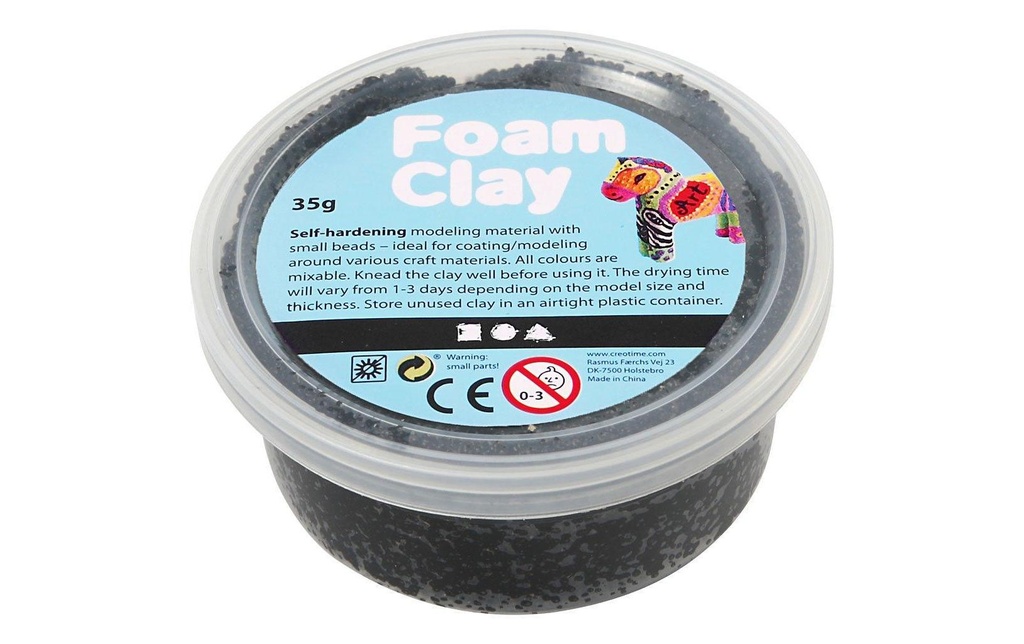 Creativ Company Matière à modeler Foam Clay 35 g Noir