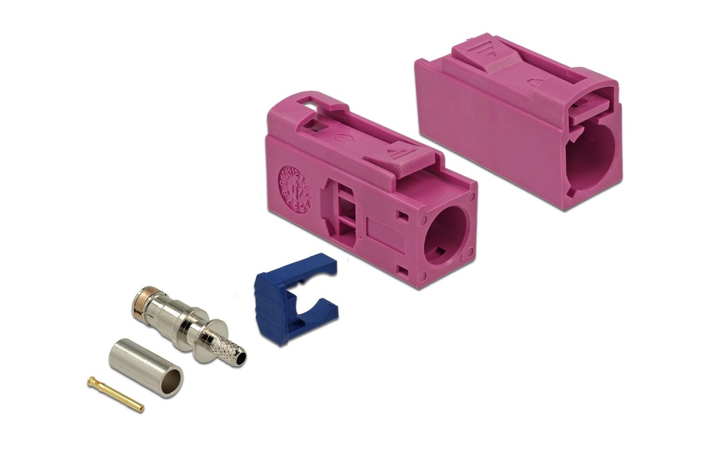 Delock Adaptateur d’antenne à sertir, FAKRA H Douille (f) - Ouvert Ouvert