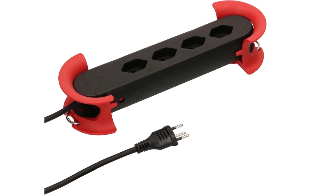 Max Hauri Bloc multiprises Construct Line 4x T13, rouge/noir