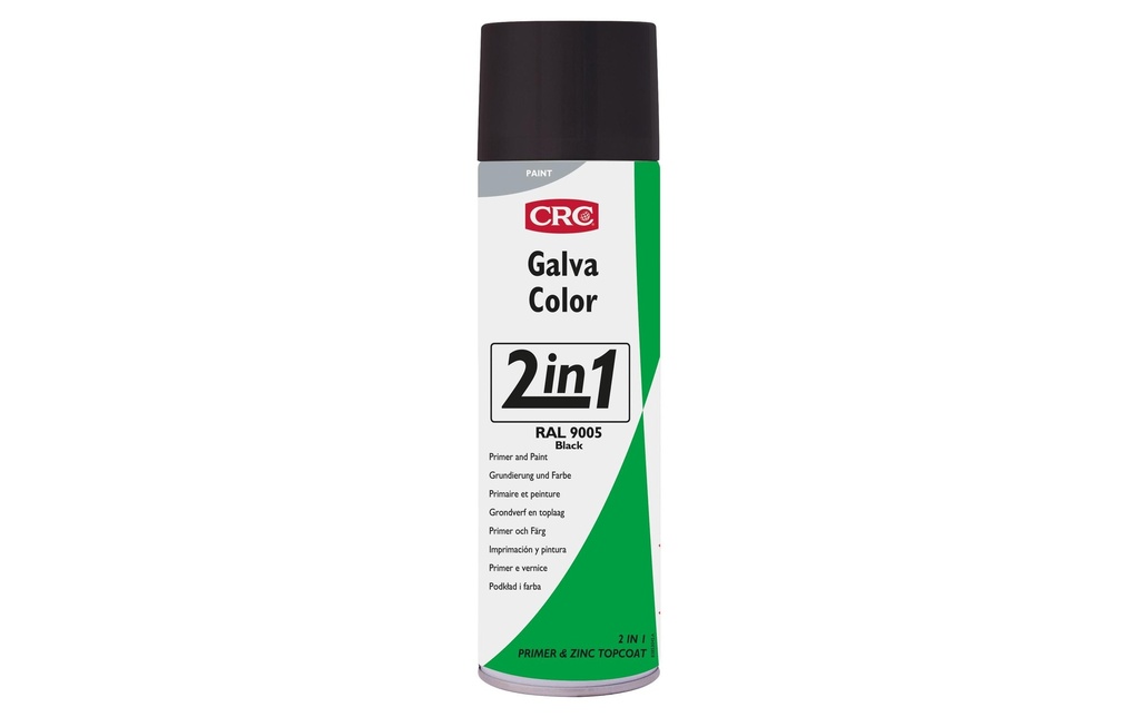 CRC Protection contre la corrosion GalvaColor 2en1, 9005 Noir profond 500 ml
