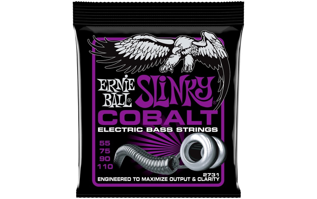 Ernie Ball Cordes de basse 2731 Slinky Cobalt – Power 55-110