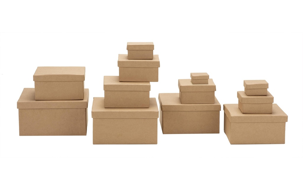 Glorex Boîte en carton 12 pièces, rectangulaire