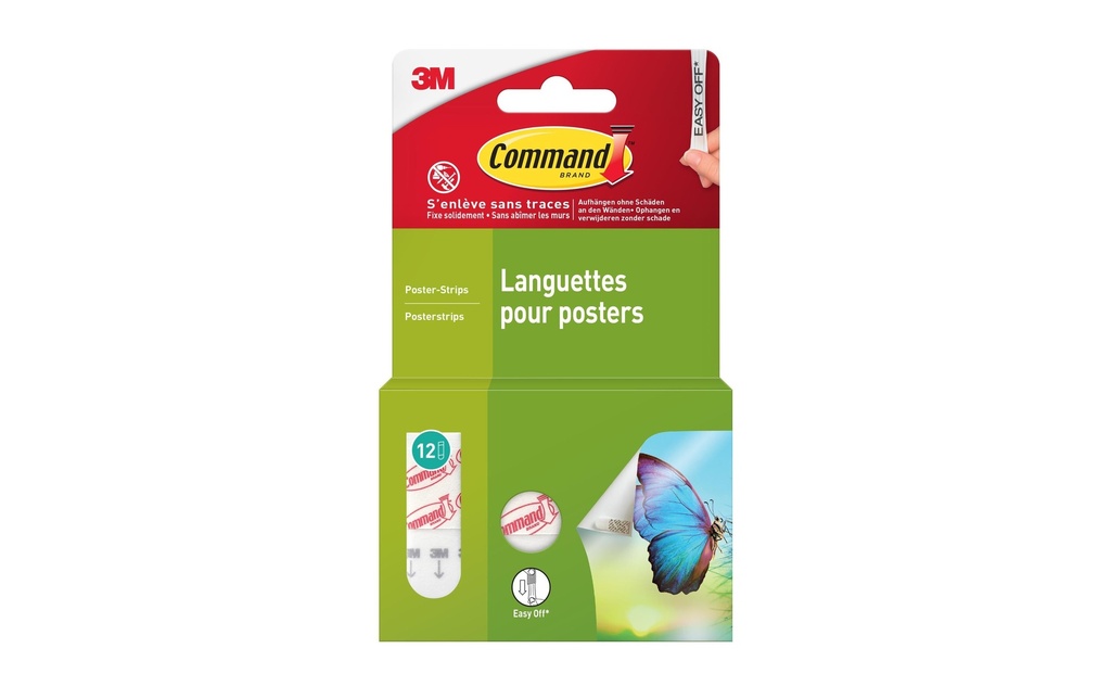 Command Pastille adhésive Command, taille S 12 Pièce/s, Blanc