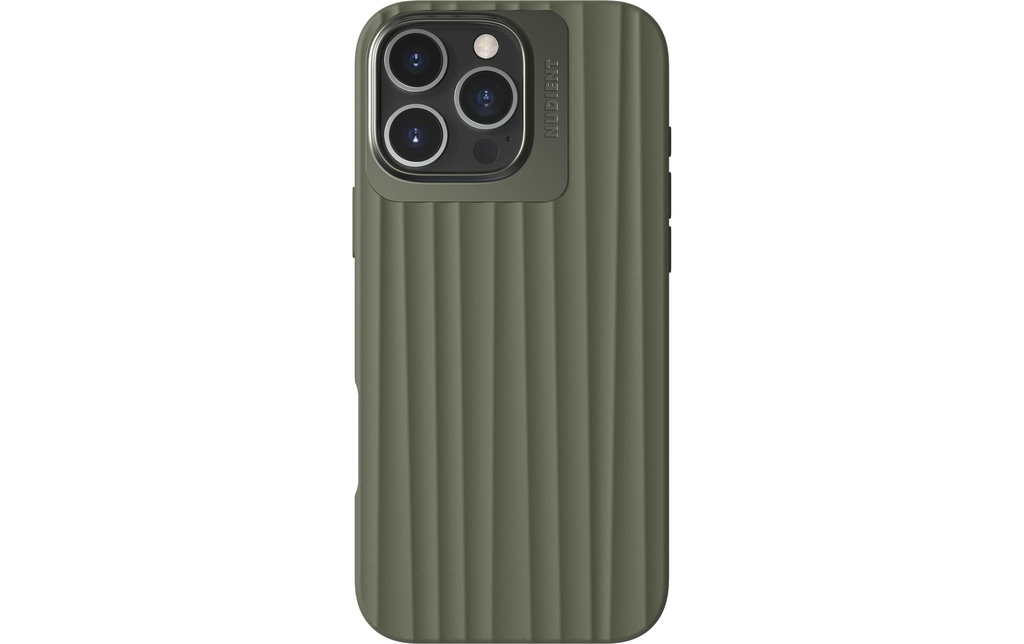 Nudient Coque arrière Bold MagSafe iPhone 16 Pro Max Vert olive