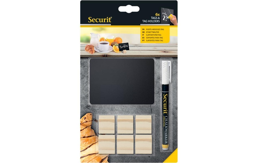 Securit Mini-tableau noir A7 13 pièces