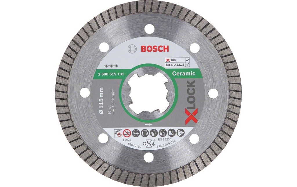 Bosch Professional Disque à tronçonner diamanté X-LOCK Ceramic Extra Clean Turbo 115 mm