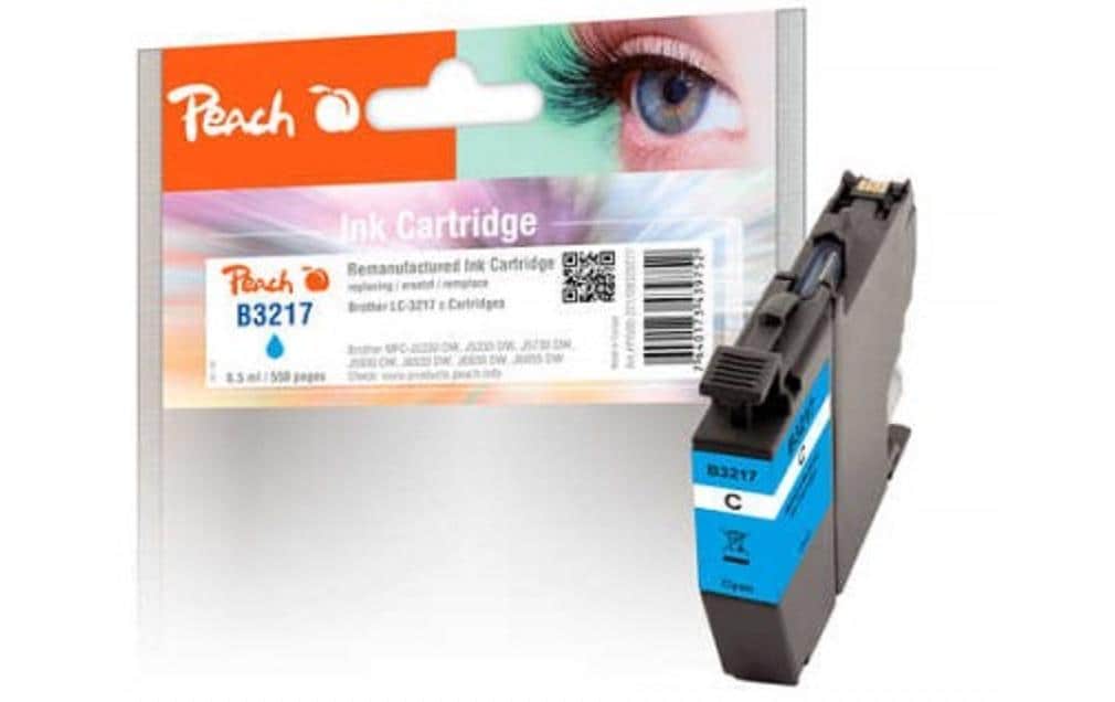 Peach Encre Brother LC-3217 Cyan