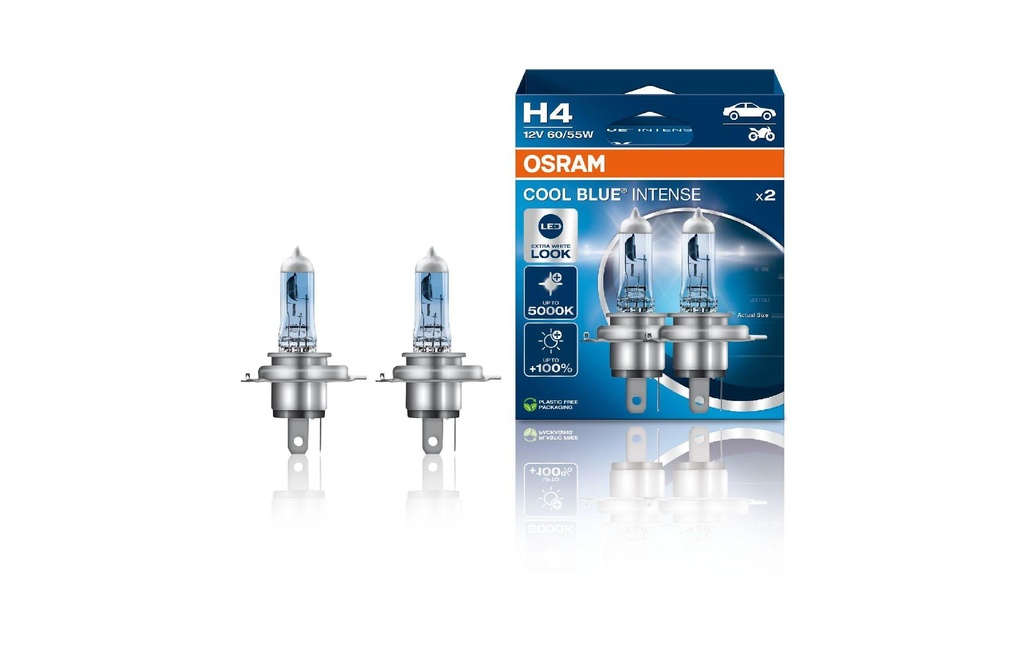 OSRAM H4 Cool Blue Intense Duobox 12 V 55W P43t Voiture de tourisme