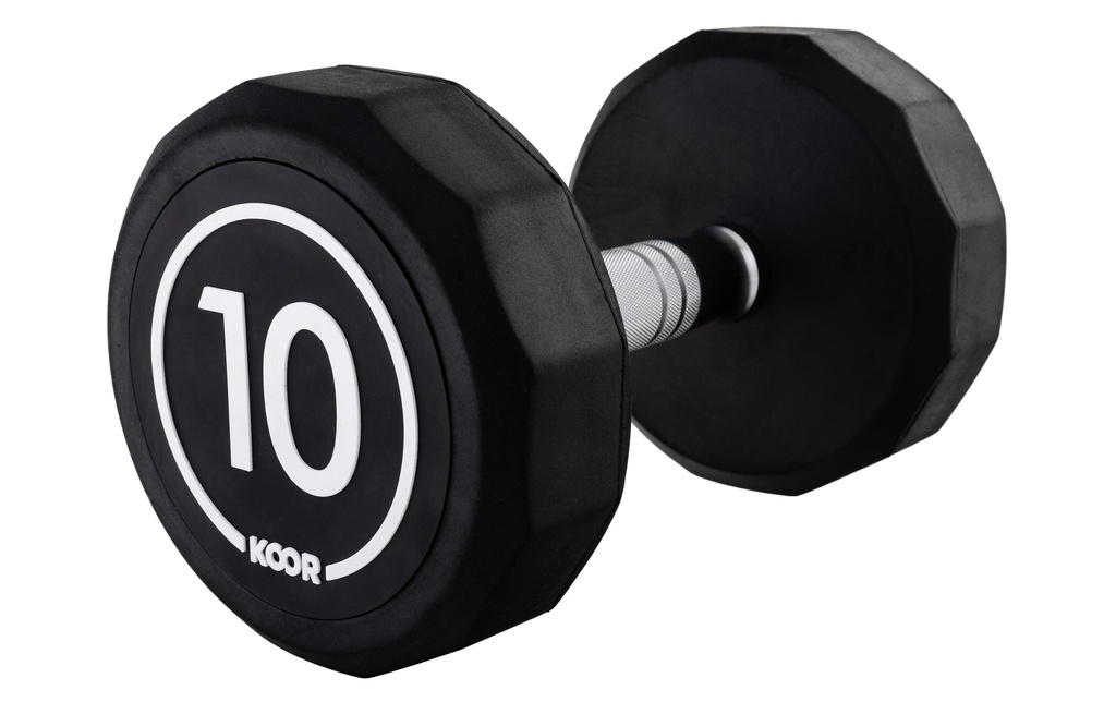 KOOR Haltère courte 10 kg, Noir
