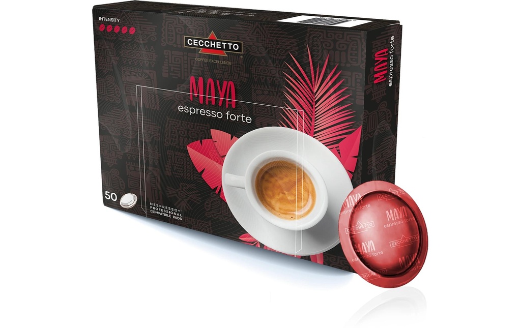 CECCHETTO Professional Pads Maya Espresso Forte 50 pièces