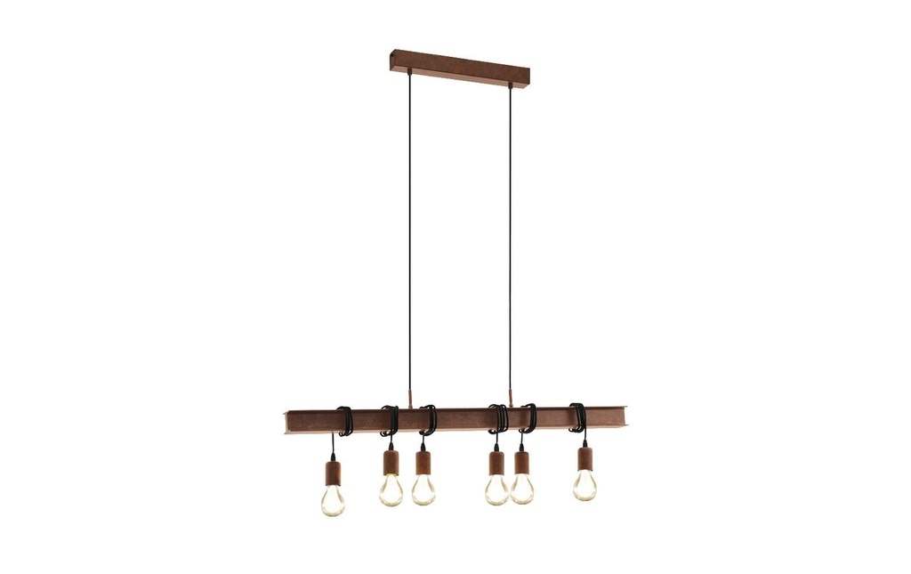 EGLO Leuchten Lampe suspendue TOWNSHEND 4 6x E27 Brun antique
