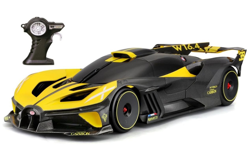 Maisto Voitures de course RC Bugatti Bolide 1/14, Jaune