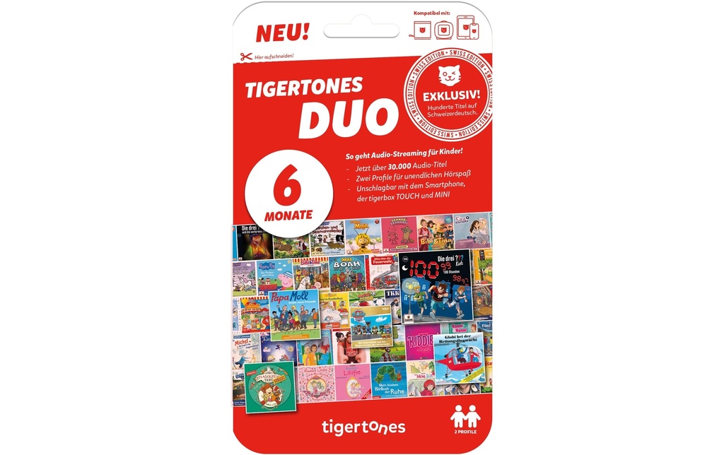 Tigermedia tigertones Duo – Ticket Swiss Edition 6 mois