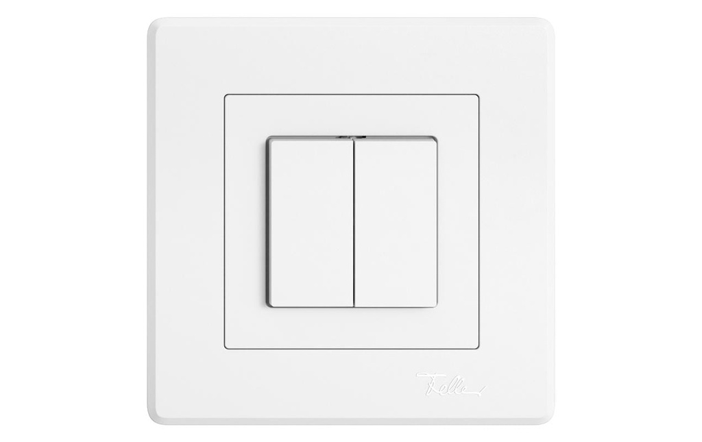 Feller EDIZIOliv Interrupteur Pressostat double encastré SCH 3+3 Blanc