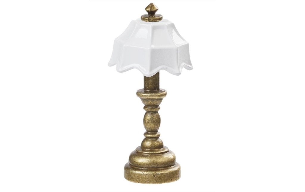 HobbyFun Mini ustensiles Lampe de table, laiton-blanc