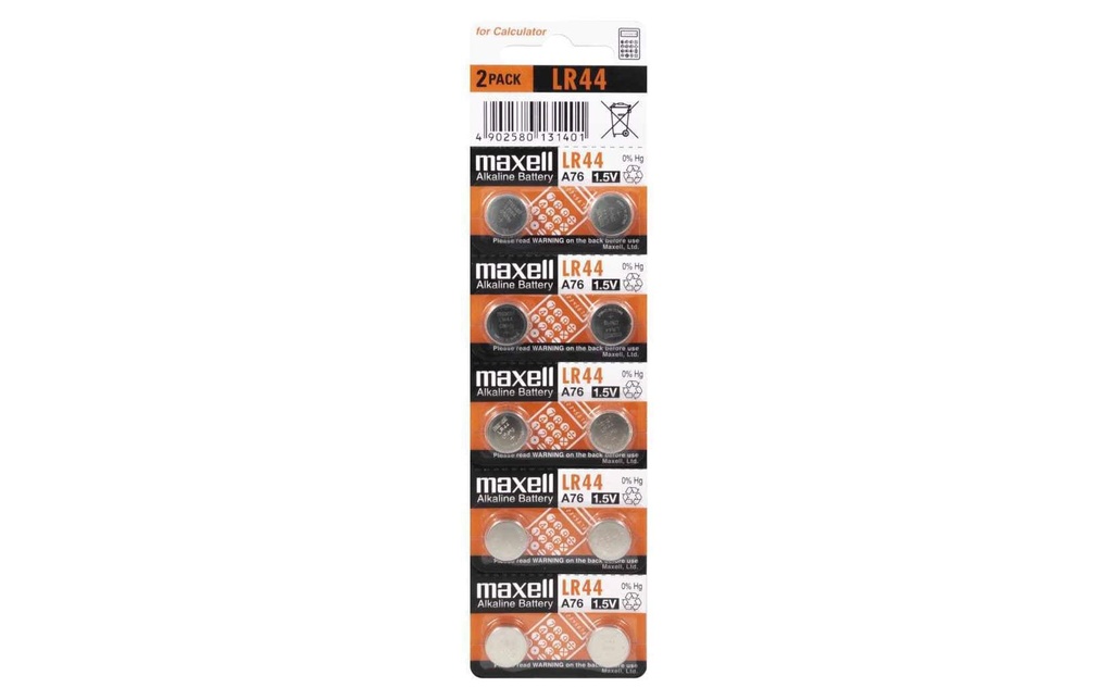 Maxell Europe LTD. Pile bouton LR44 , 10 Pièce/s
