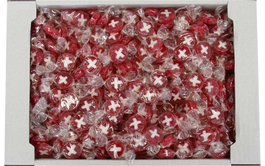 Astra Candies croix Suisse fraise 2.5 kg