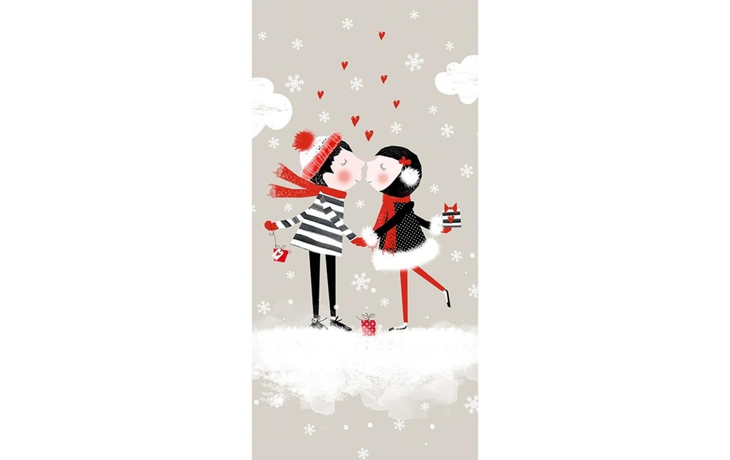 Braun + Company Mouchoirs Christmas Kiss 10 pièces, brun