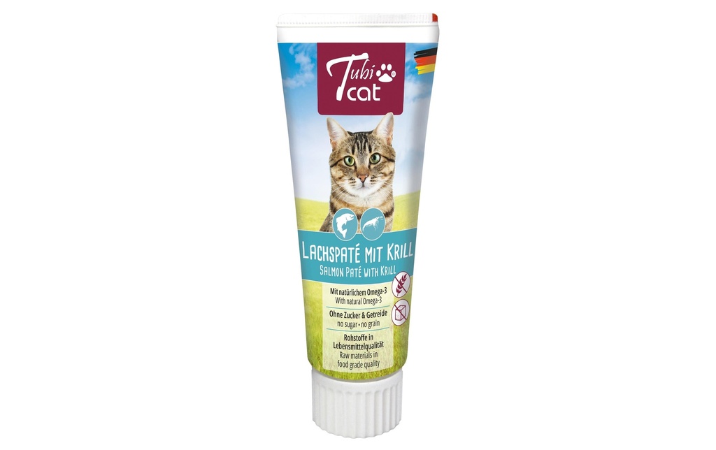 Tubicat Collation pour chat Paté de saumon avec krill   oméga-3, 75 g
