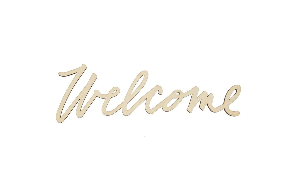 Rico Design Article en bois Welcome 29 x 10 cm, magnétique