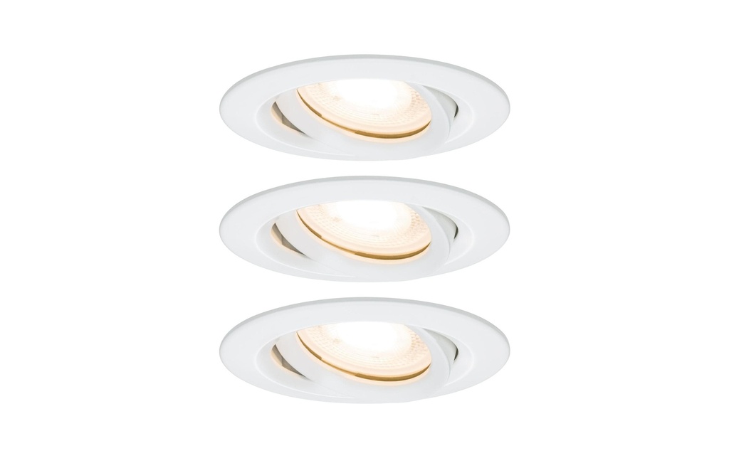 Paulmann Spot encastré Kit Nova Plus, 3 x 7 W, 2700 K, blanc