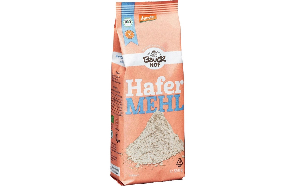 Bauck Mühle Farine d'avoine complète sans gluten Demeter 350 g