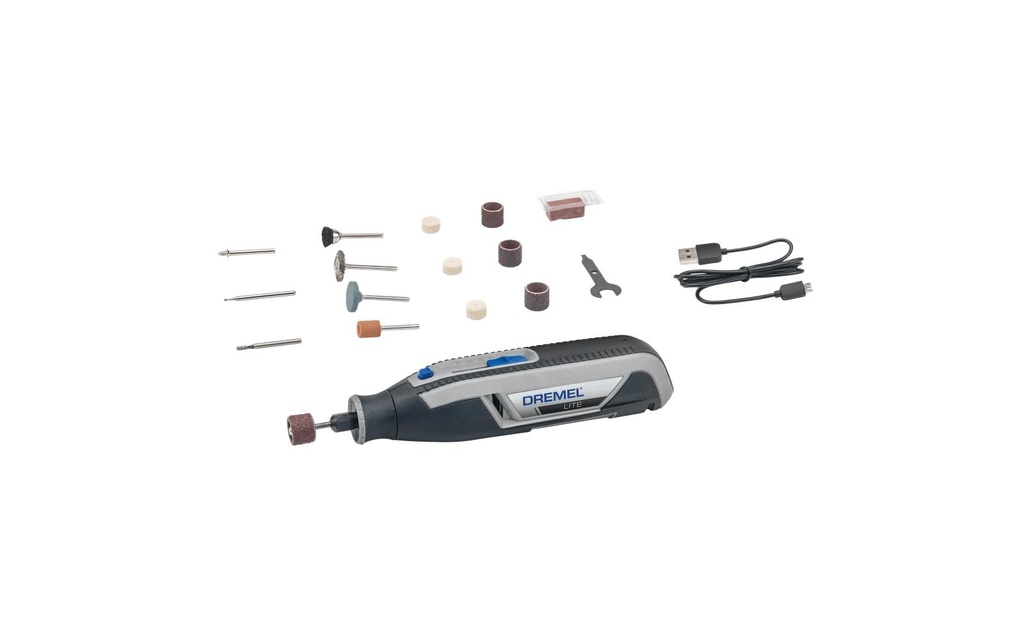 Dremel Set d'outils multifonctions Lite 7760 EU, 2 Ah, 3.6 V 15 pièces