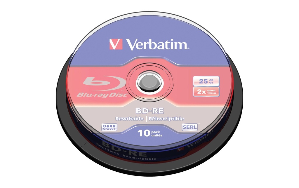 Verbatim BD-RE 25 GB, tour (10 Pièce/s)