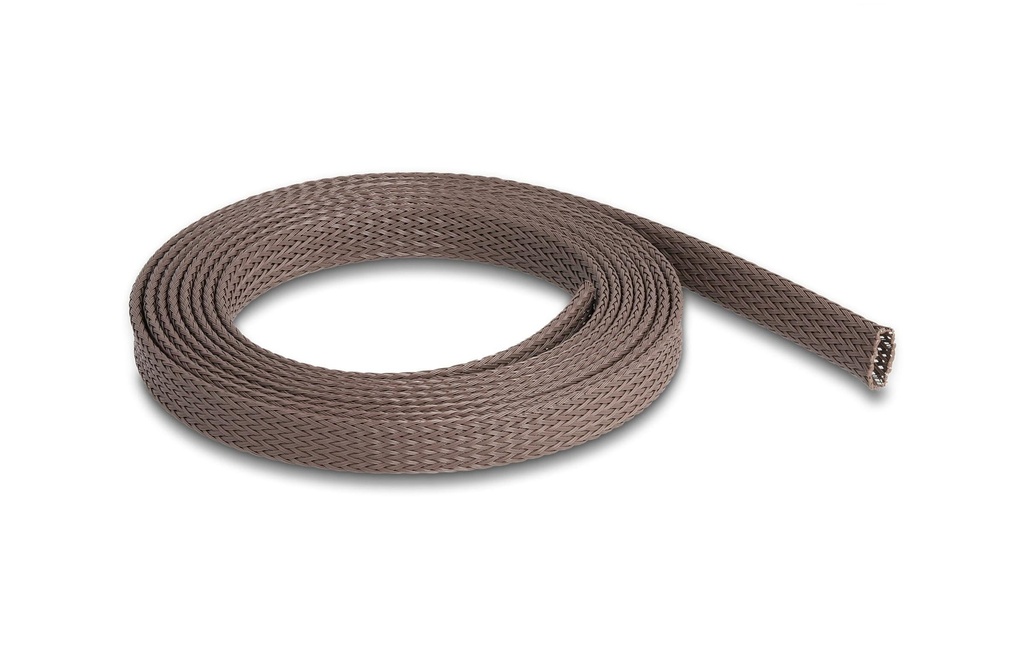 Delock Manchon tressé résistant au rongeurs, 2 m x 12 mm Brun