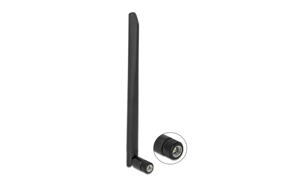 Delock Antenne joint basculant, 20 cm, 5Ghz RP-SMA 5 dBi Rayonnement omni directionnel