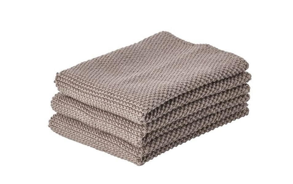 Zone Denmark Torchon à vaisselle 27 cm x 27 cm, 3 Stück, Taupe