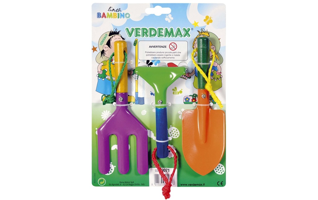 Verdemax Lot d’outils de jardin 3 parties, pour les enfants