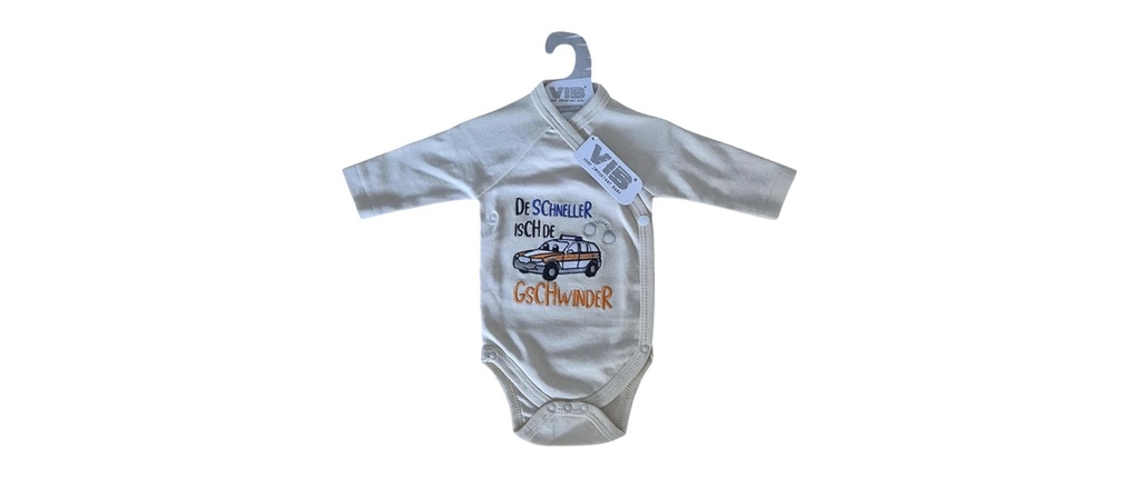 Very Important Baby Body à langer manches longues Le plus rapide est le plus rapide Taille 56
