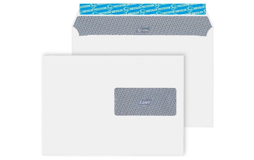Goessler Enveloppe avec fenêtre G-Line Laser C5, Droite, 500 Pièce/s