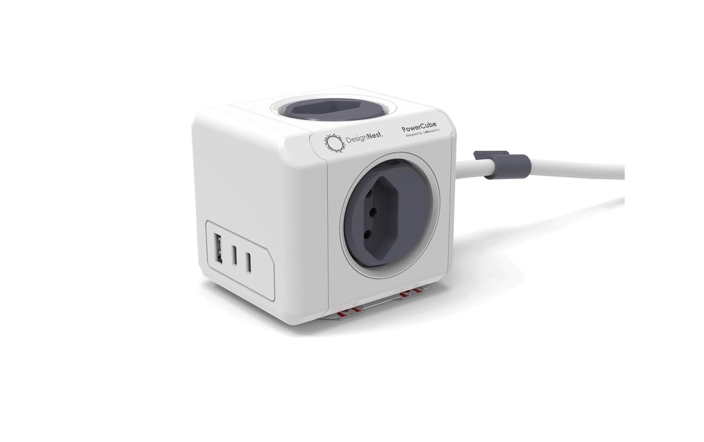 Allocacoc PowerCube 35W PD AC 4x T13, 2x USB-C / 1x USB-A