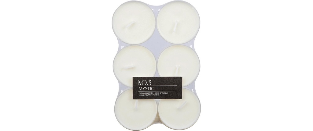 müller Kerzen Bougie chauffe-plat Mystic 6 pièces