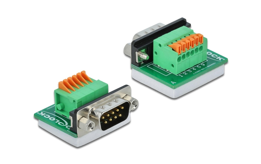 Delock Adaptateur Bornier RS232 connecteur DB9 horizontal 0 m