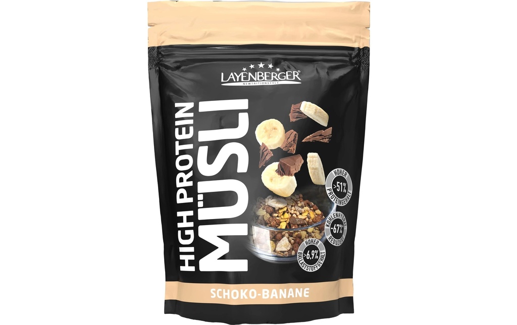 Layenberger Muesli 3K Protein Chocolat-Banane 390 g