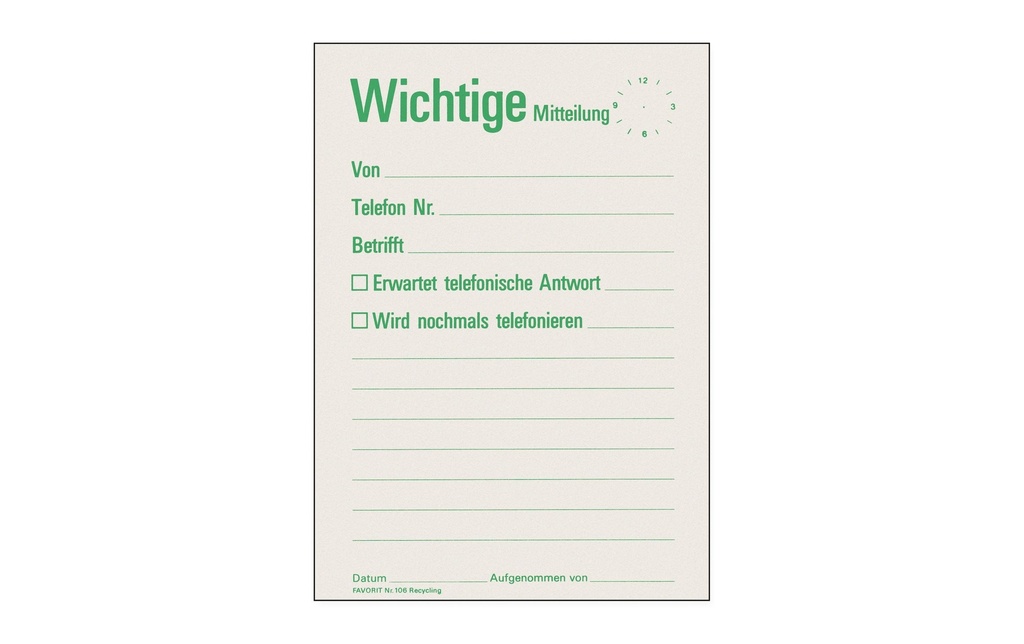 Favorit Bloc autocopiant A6 Message important, 60 feuilles